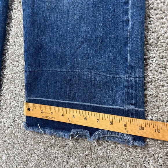 Free People Wide-Leg High-Rise Distressed Hem Jeans Size 25 - Picture 6 of 9